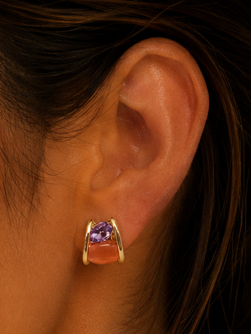 Amethyst Radiance Studs