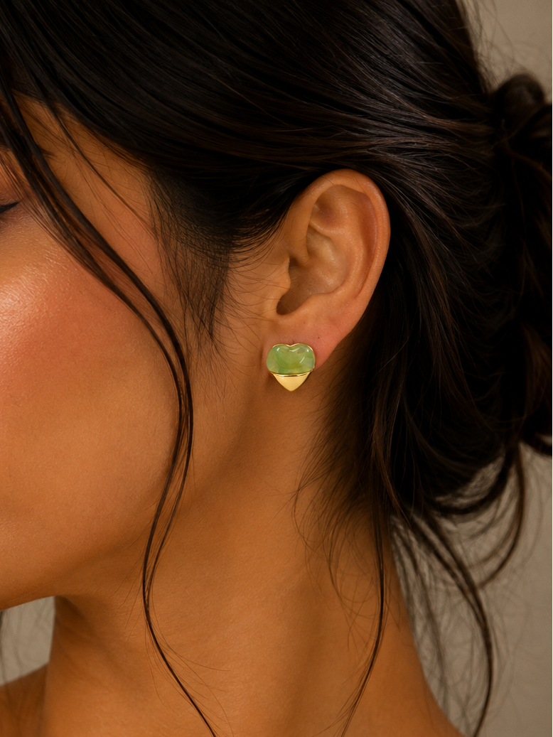Resin Heart Studs