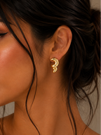 Gilded Molten Helix Studs