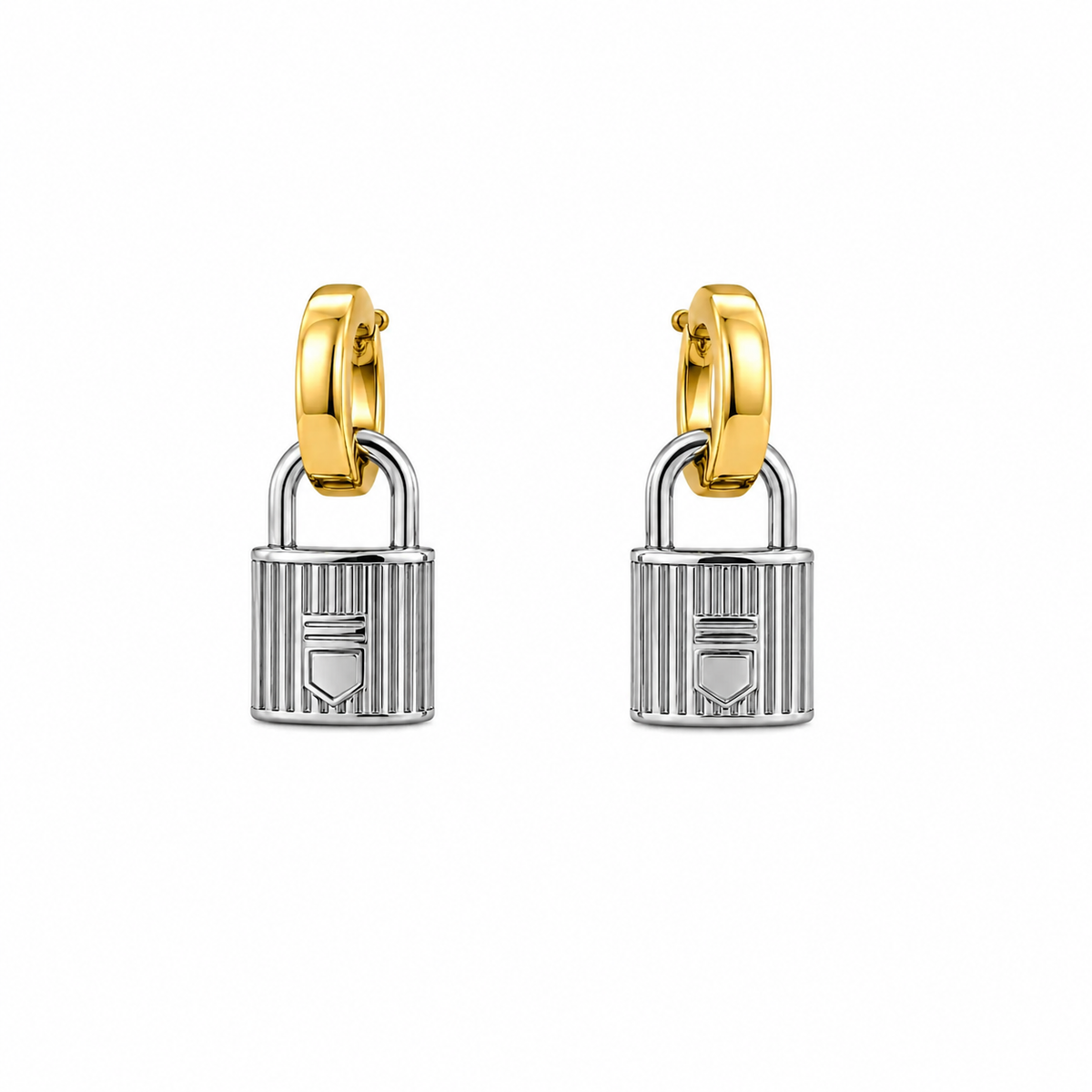 Lock & Luxe Hoop Earrings (2in1)