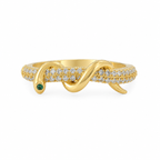 Aurelia Crystal Snake Ring