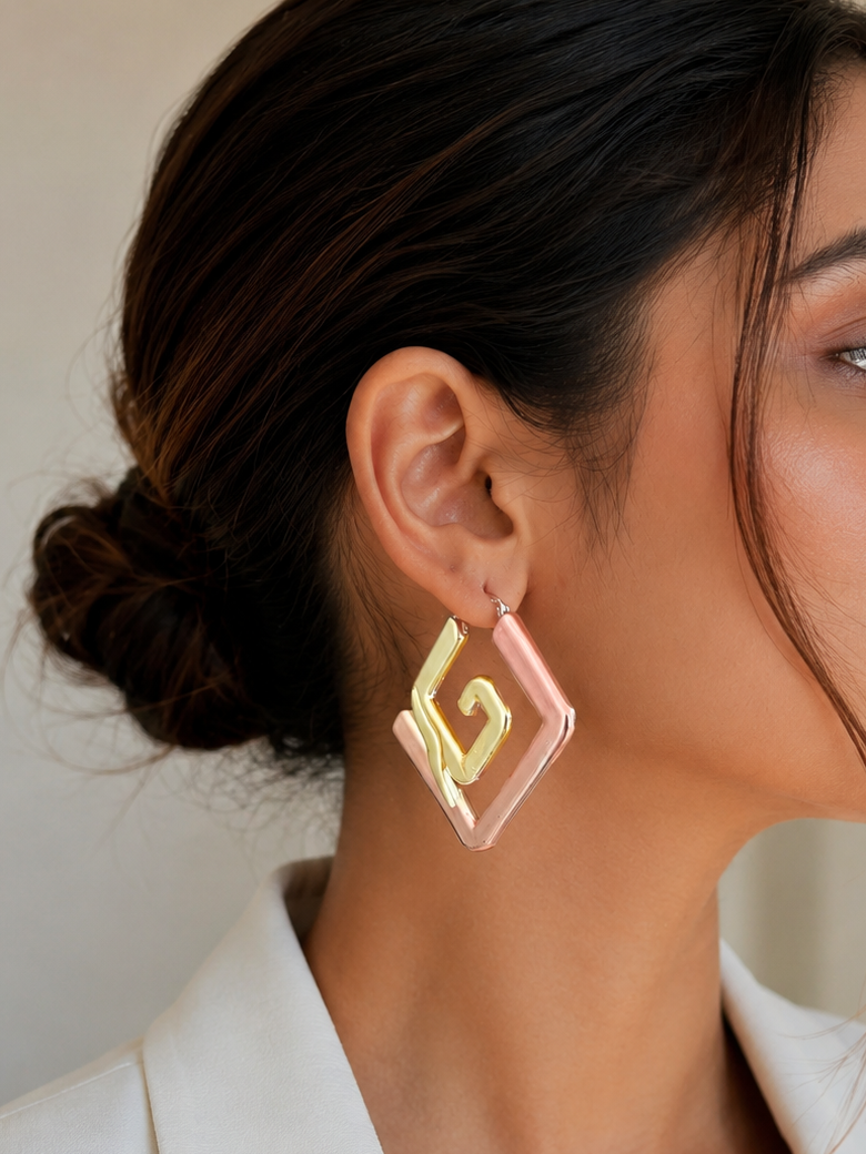 Tri-Tone Artisan Hoops