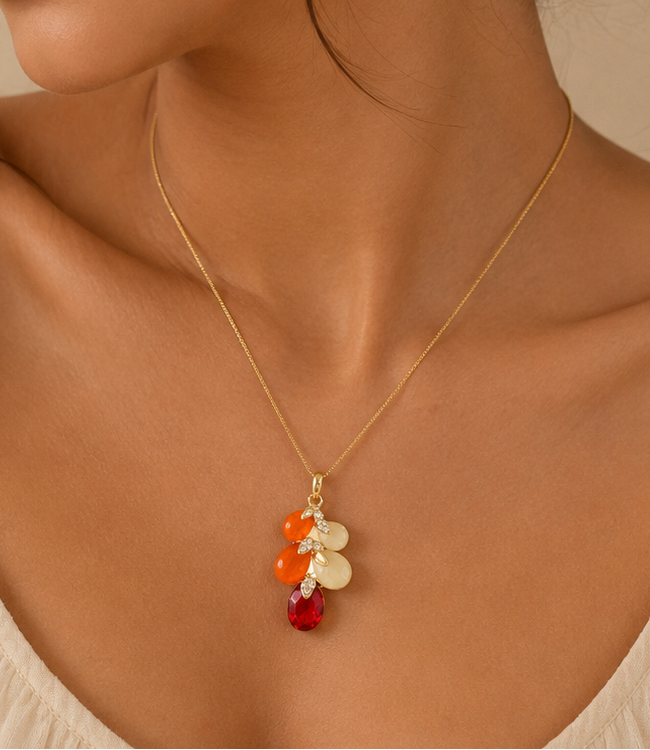 Crimson Cascade Necklace