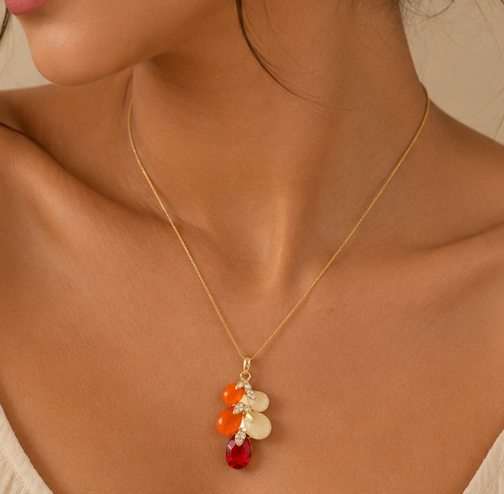 Crimson Cascade Necklace