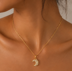 Golden Crescent Necklace