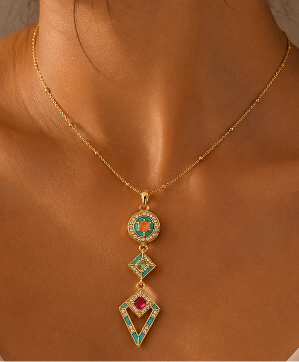 Geometric Charm Necklace