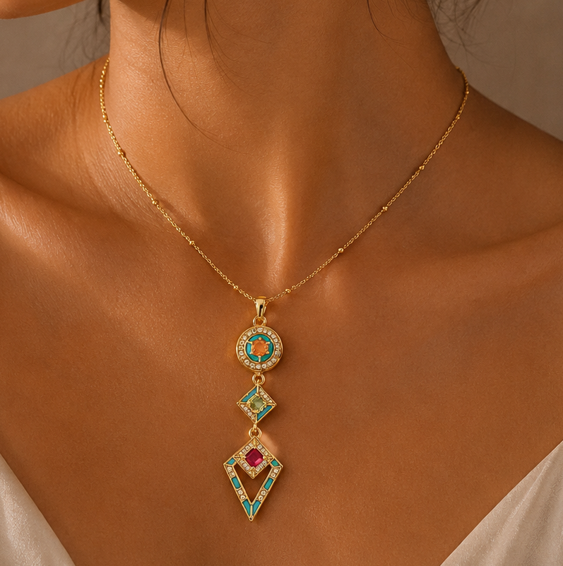 Geometric Charm Necklace