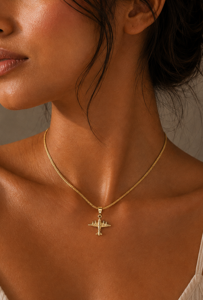 Voyager Plane Necklace