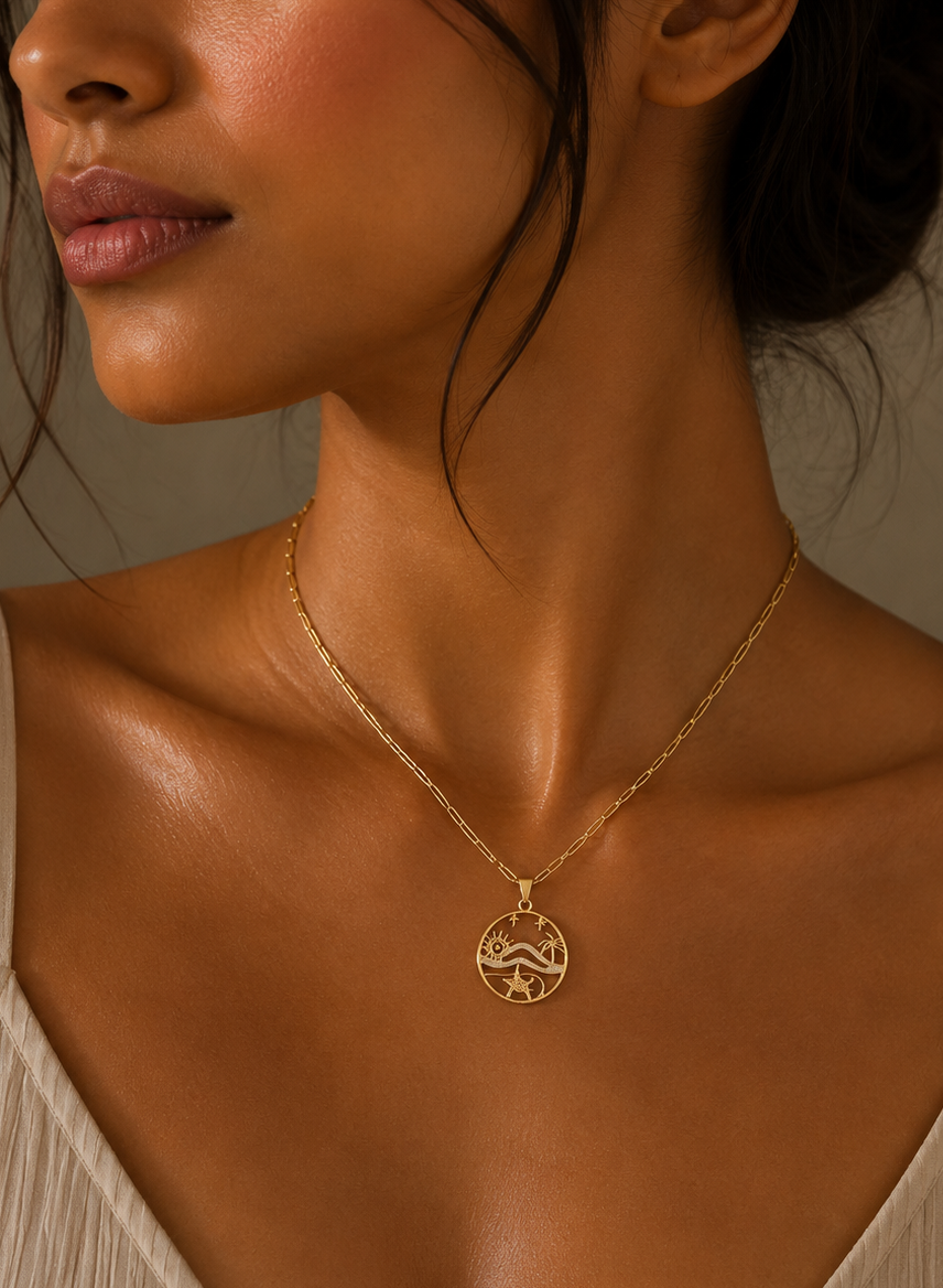 Sunlit Shores Pendant Necklace