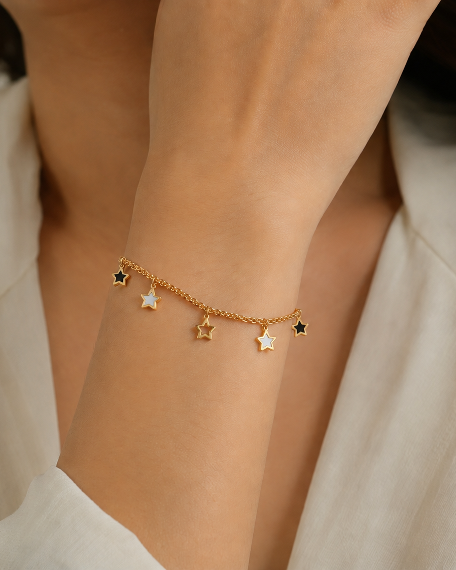 Celestial Midnight Star Bracelet
