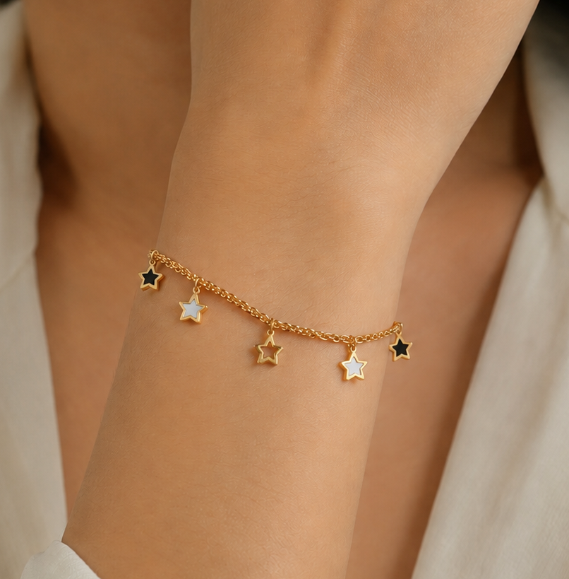 Celestial Midnight Star Bracelet