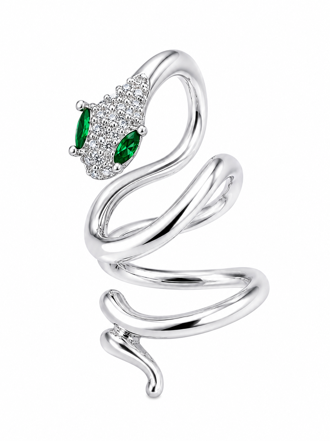 Emerald Snake Ear Cuff