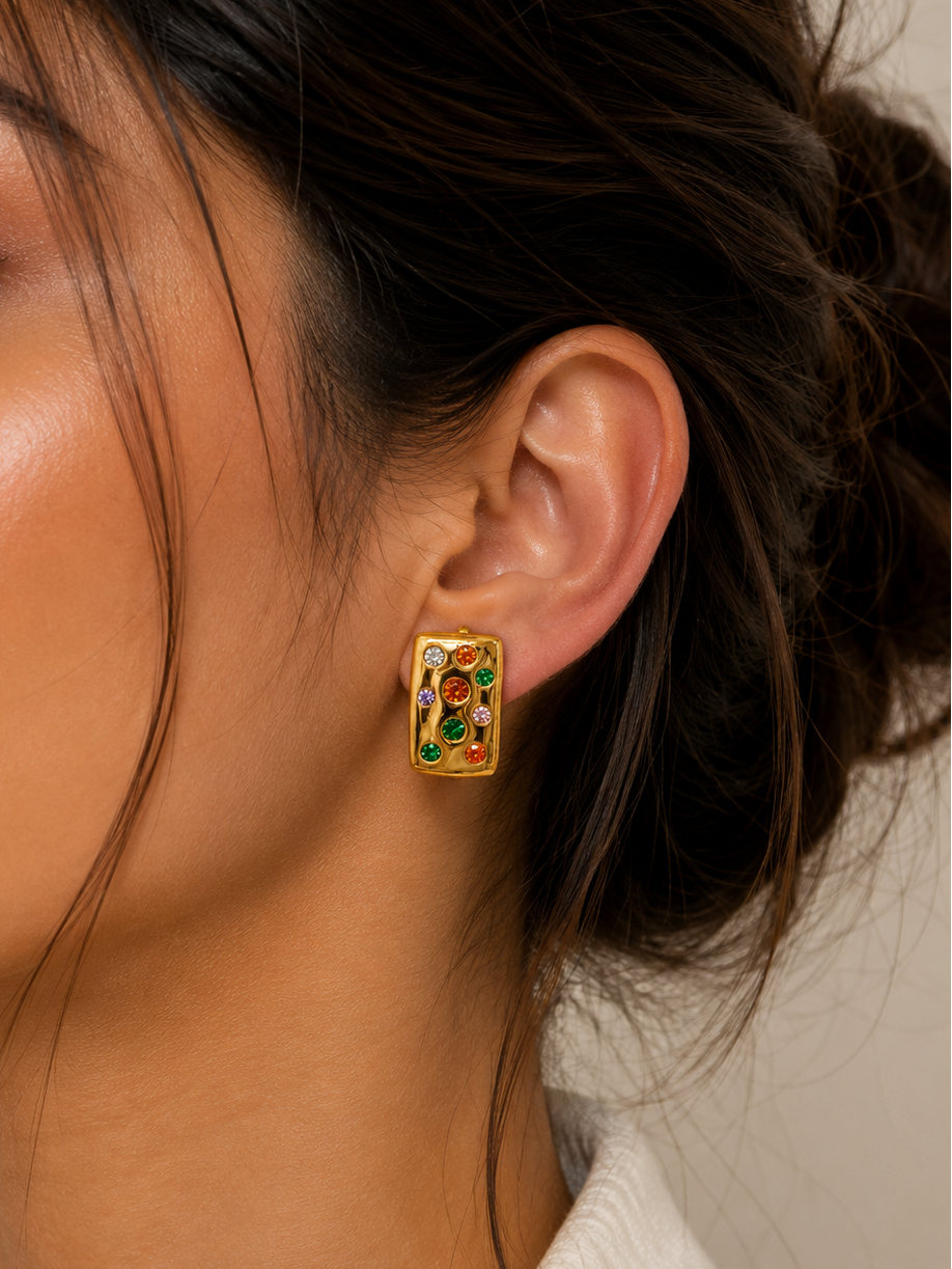 Multicolour Stone Earrings
