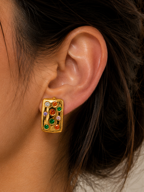 Multicolour Stone Earrings