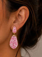 Azure Terrazzo Drop Earrings