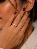 Aurelia Crystal Knot Ring