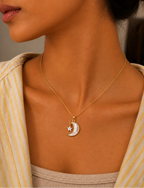 Celestial Moon Pearl Necklace