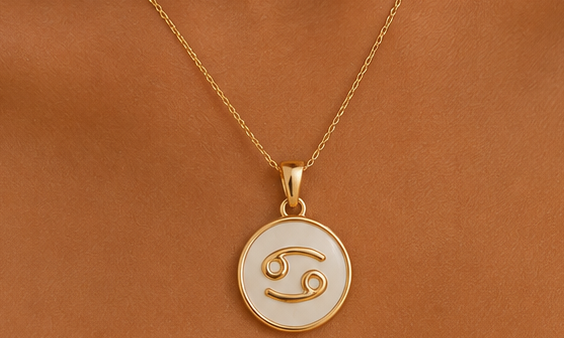 Cancer Zodiac Pendant Necklace