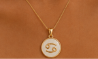 Cancer Zodiac Pendant Necklace