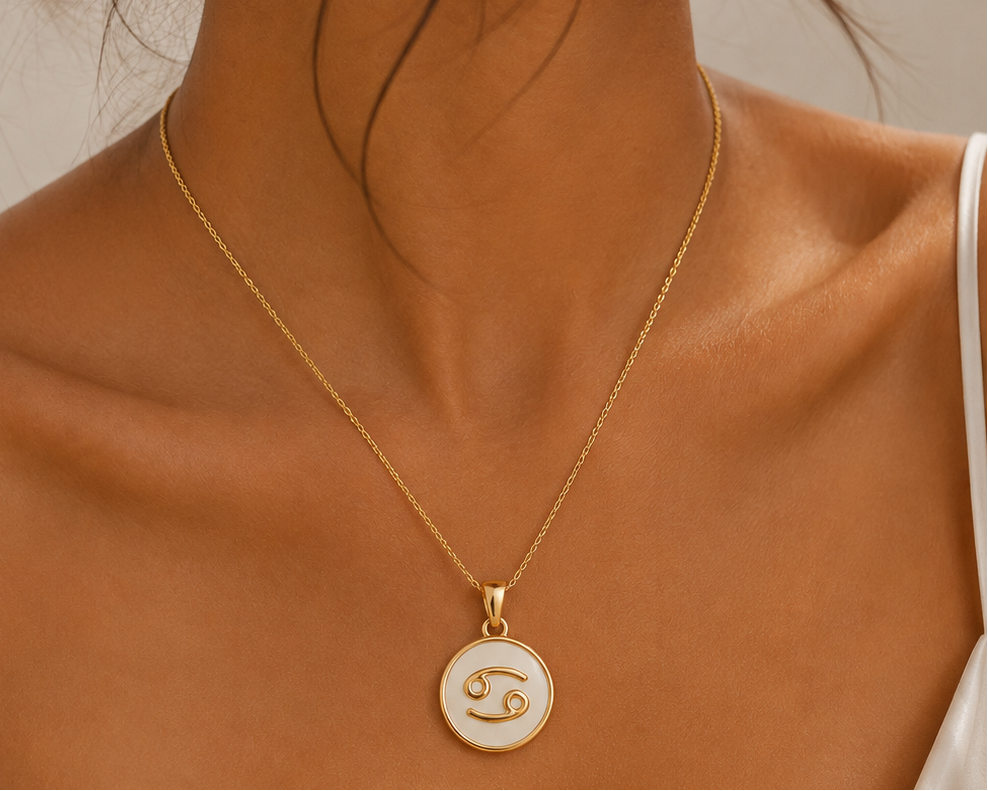 Cancer Zodiac Pendant Necklace