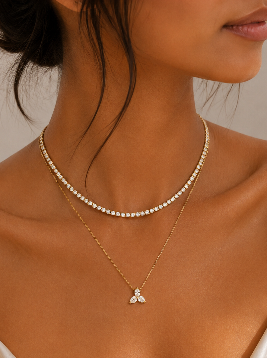The Two-Tier Diamond Layer Necklace