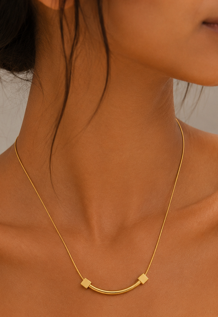 The Contour Cube Slide Necklace