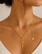 The Amore Key Layered Chain Necklace