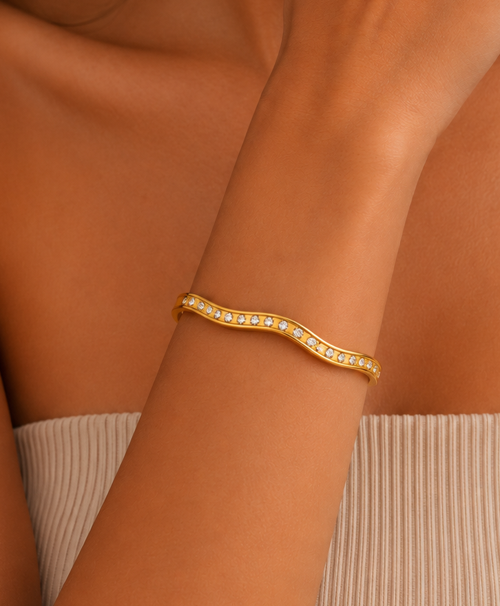 Wave Crystal Bangle (BABYSIZE)