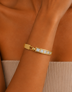 Modern Crystal Link Bangle (BABY SIZE)
