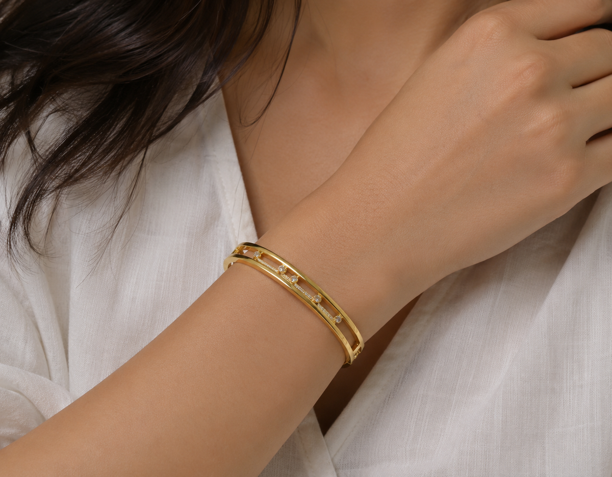 Celeste Open Cuff Bangle (BABYSIZE)