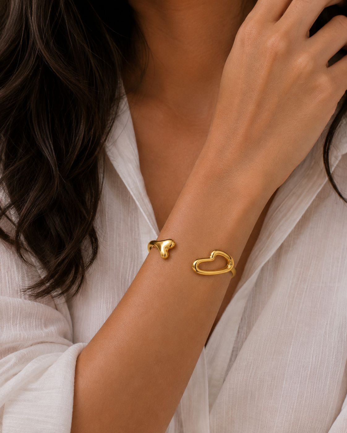 Sculpted Gold Cuff Bracelet