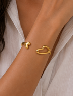 Sculpted Gold Cuff Bracelet