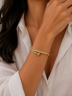Gilded Nail Pavé Bangle
