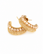 Pearl Mesh Hoop