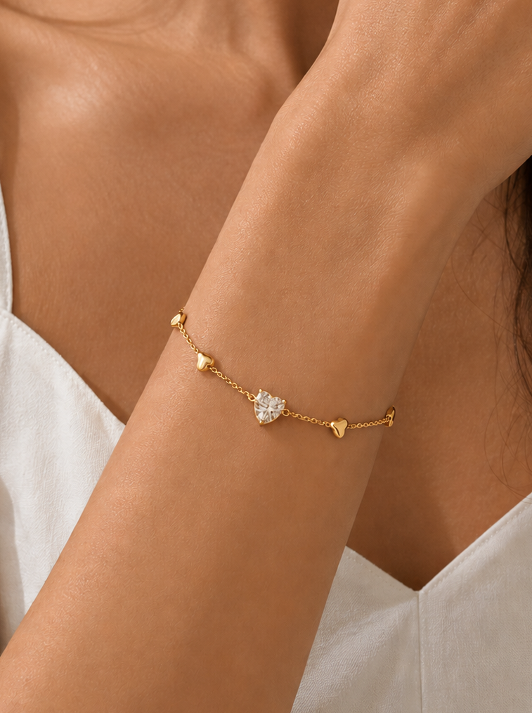Petite Heart String Bracelet