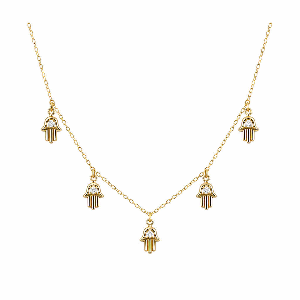 Evil eye charm necklace