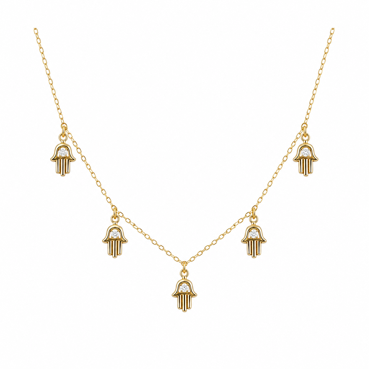 Evil eye charm necklace