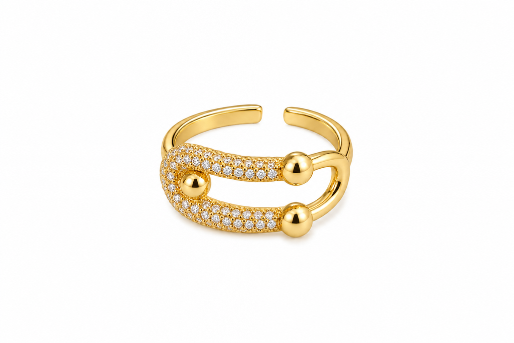 Gold Crystal Ring