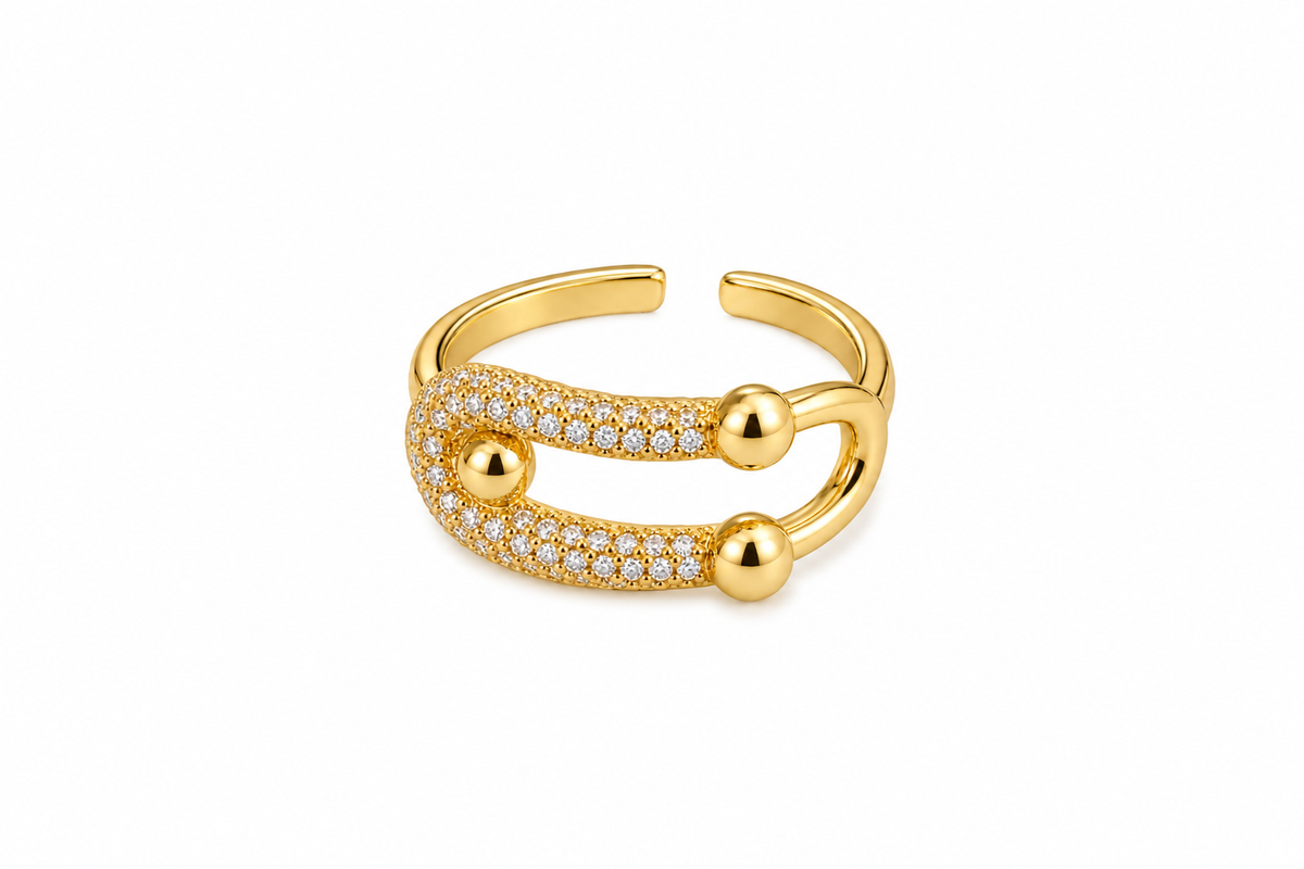 Gold Crystal Ring