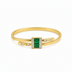 Emerald Stone Crystal Kada Bracelet (BABYSIZE)