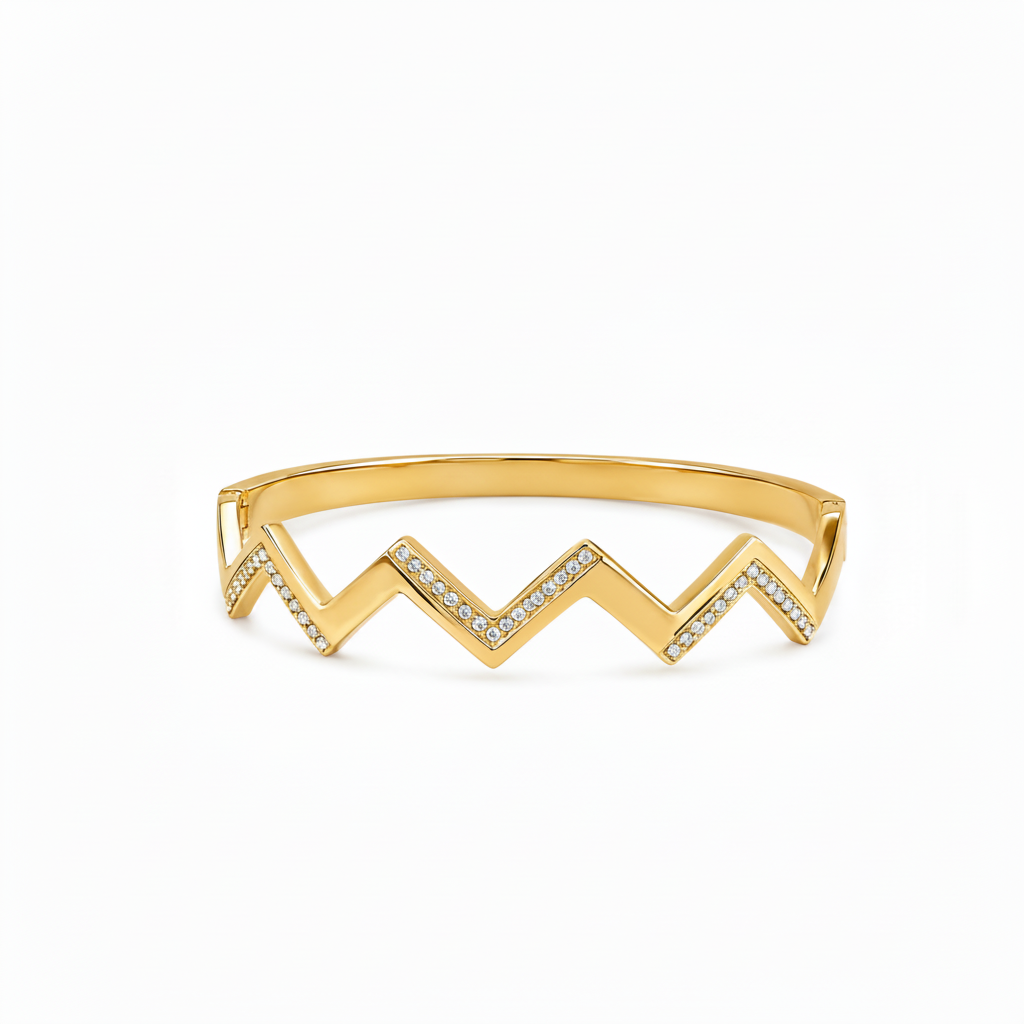 Zigzag Rhinestone Bracelet