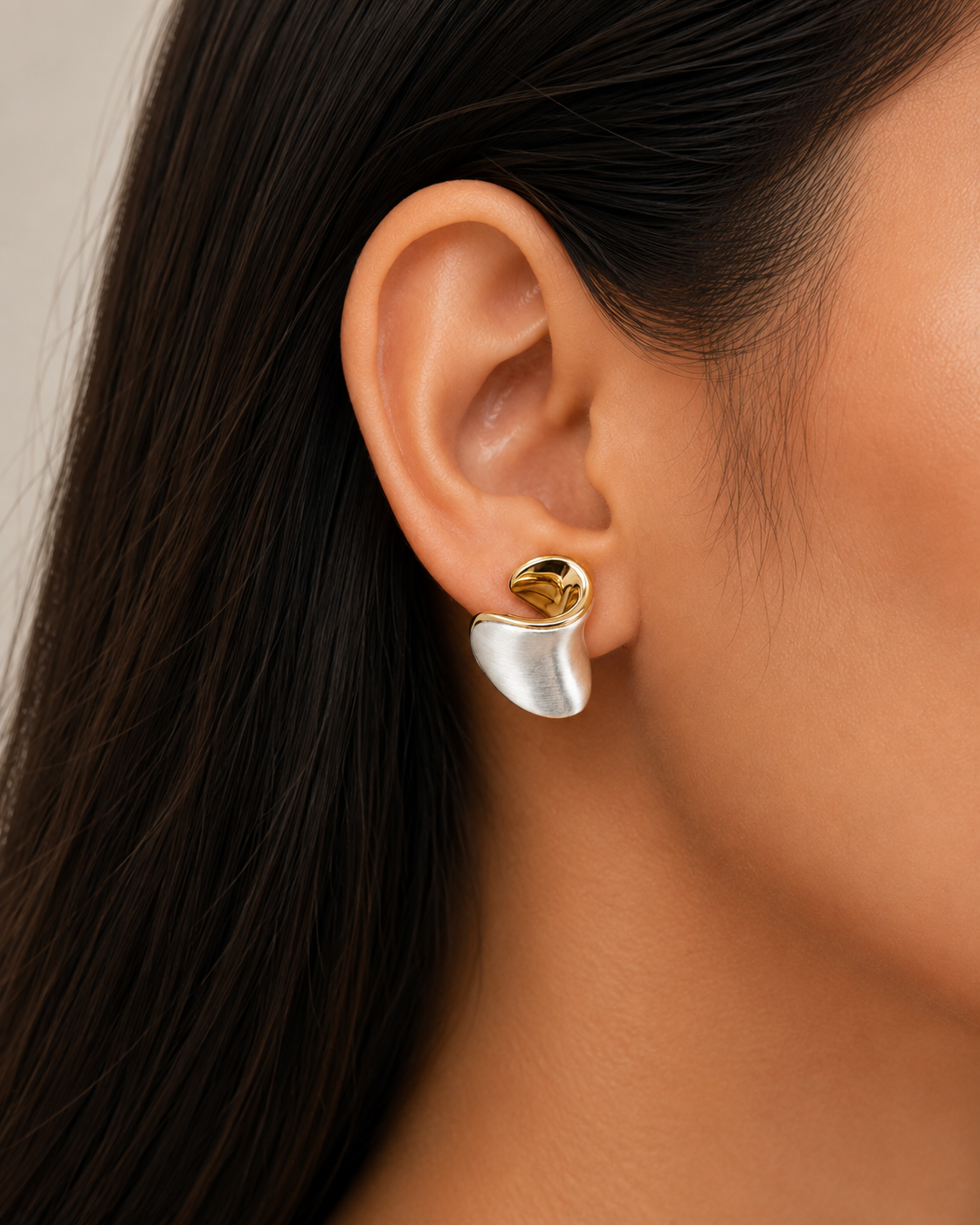 Sculptural Two-Tone Statement