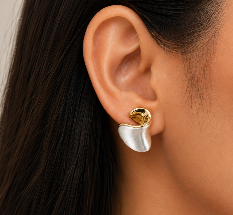 Sculptural Two-Tone Statement