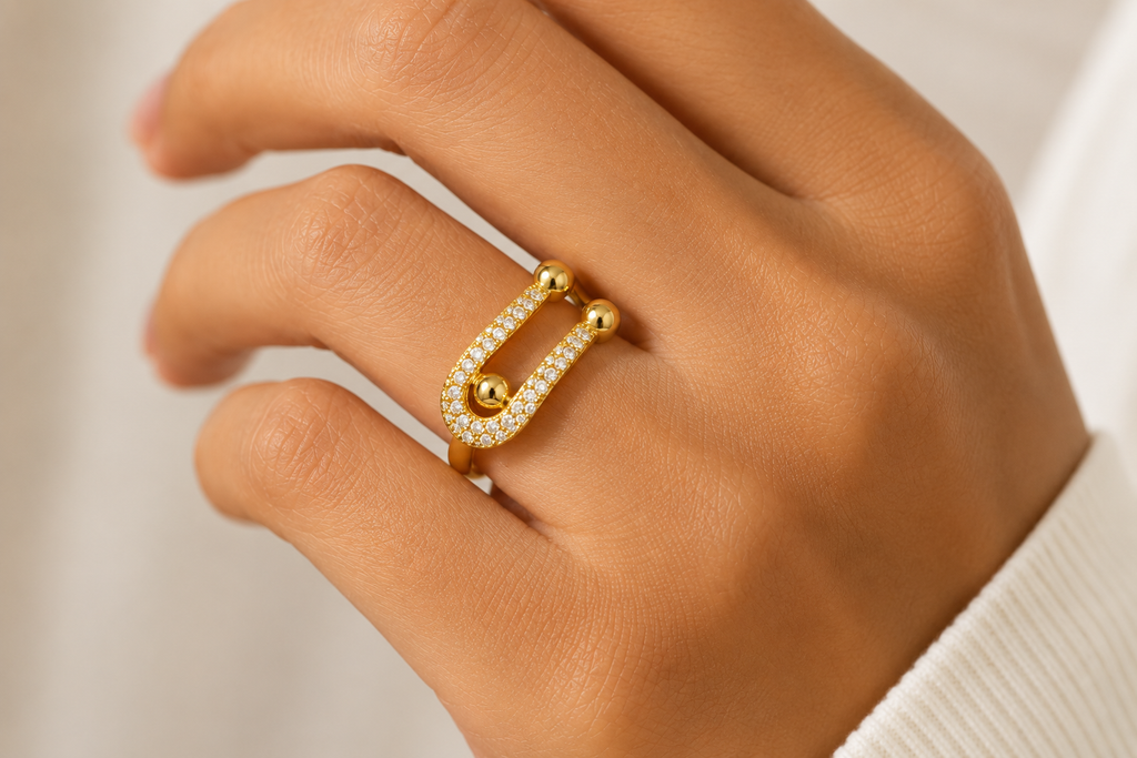 Gold Crystal Ring