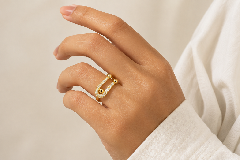 Gold Crystal Ring