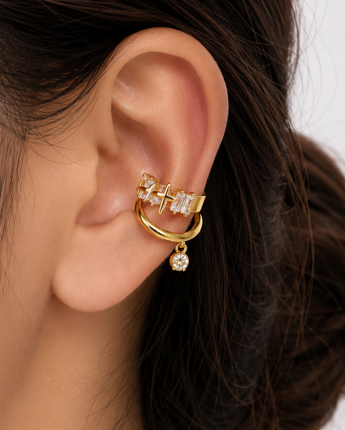 Celestial Crystal Earcuff