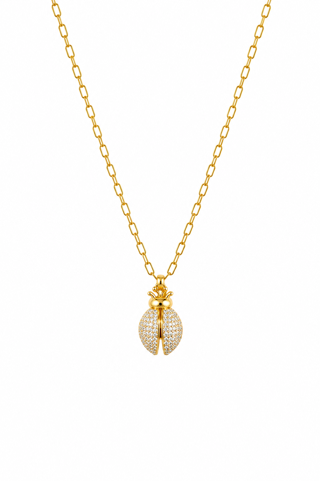 Celeste Crystal Beetle Necklace