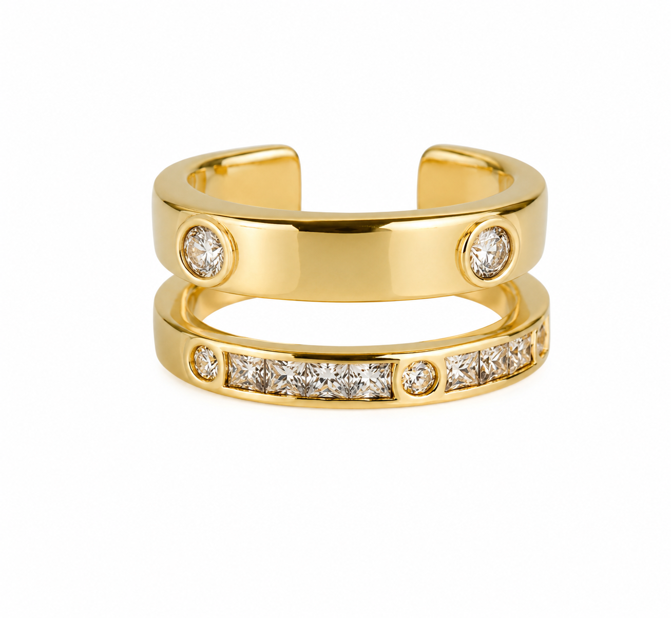 Celeste Double Band Ear Cuff