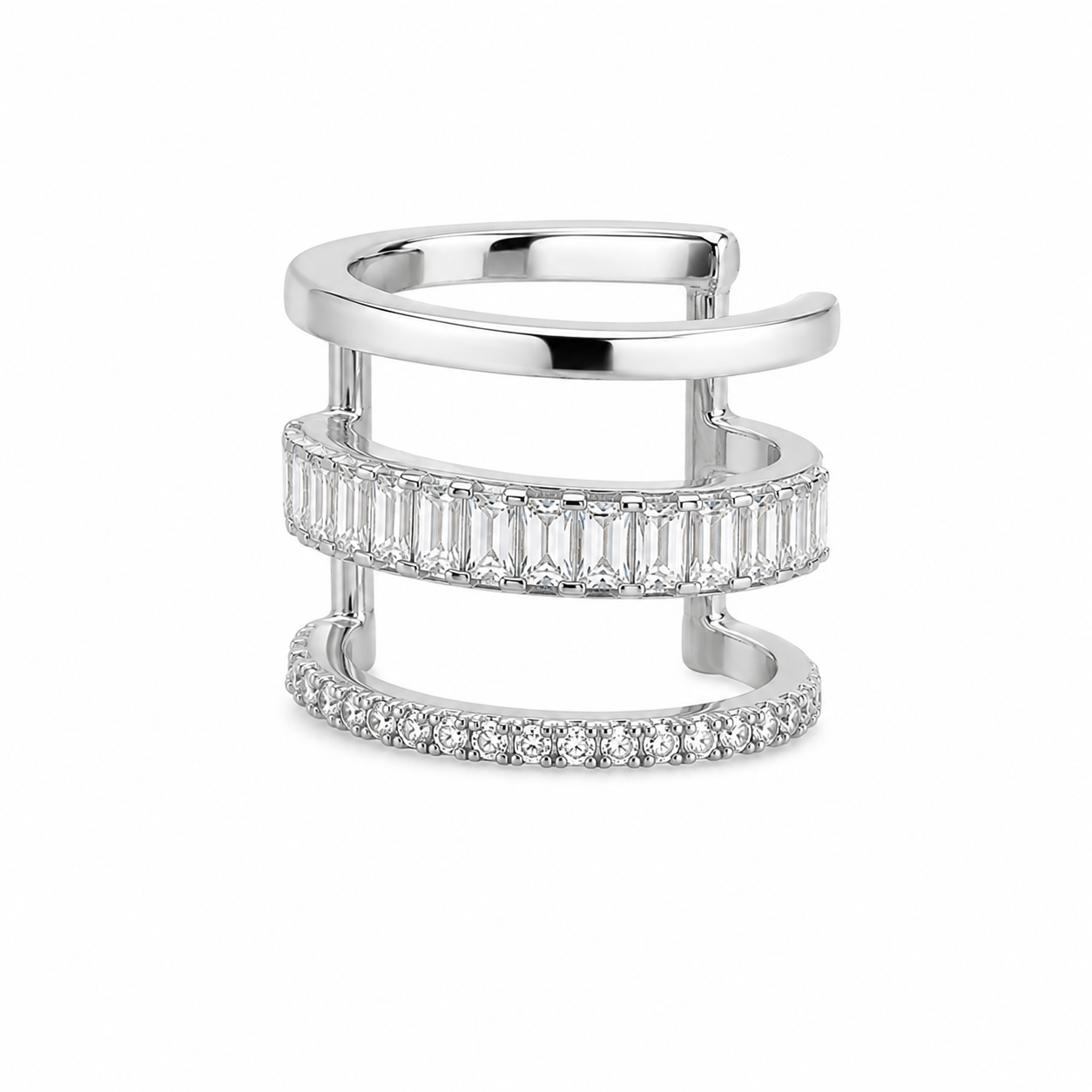 Luxe Triple Pavé Ear Cuff