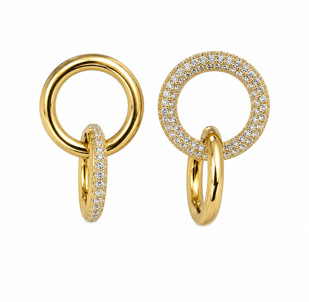 Halo Link Drop Earrings
